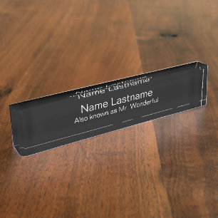 Funny Office Executive Nameplate
