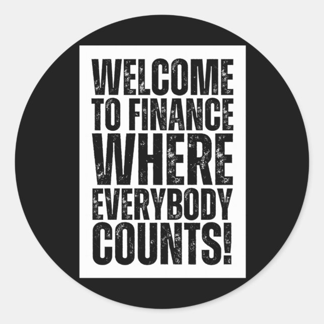 Funny Office Finance Sticker  (Front)