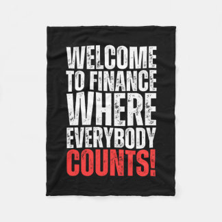 Funny Office Finance Sticker2  Fleece Blanket