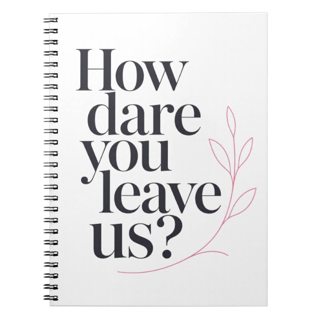 Funny Office Goodbye Coworker Quote Notebook (Front)