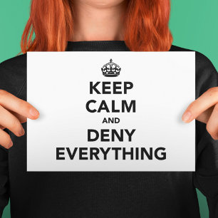 Funny Office Humour Deny Everything Quote Postcard