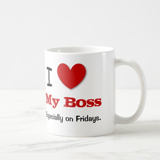 Funny Office Humour I Love MY BOSS V15 Coffee Mug (Right)