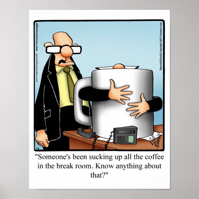 Funny Office Humour Poster Gift (Front)