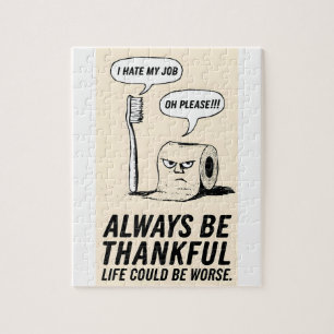 Funny Office Humour: Toothbrush & Toilet Paper Art Jigsaw Puzzle