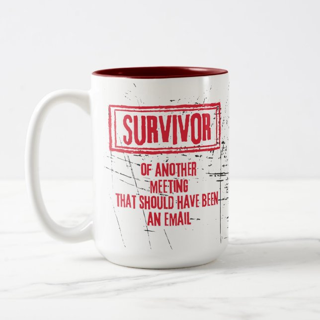 Funny Office Humour Workplace Joke   Two-Tone Coffee Mug (Left)