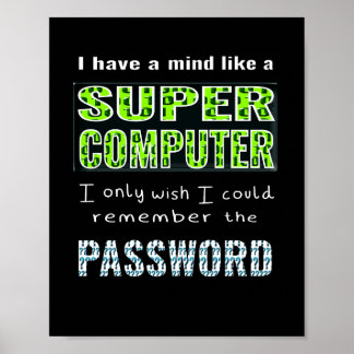 funny office IT joke for office worker student pro Poster