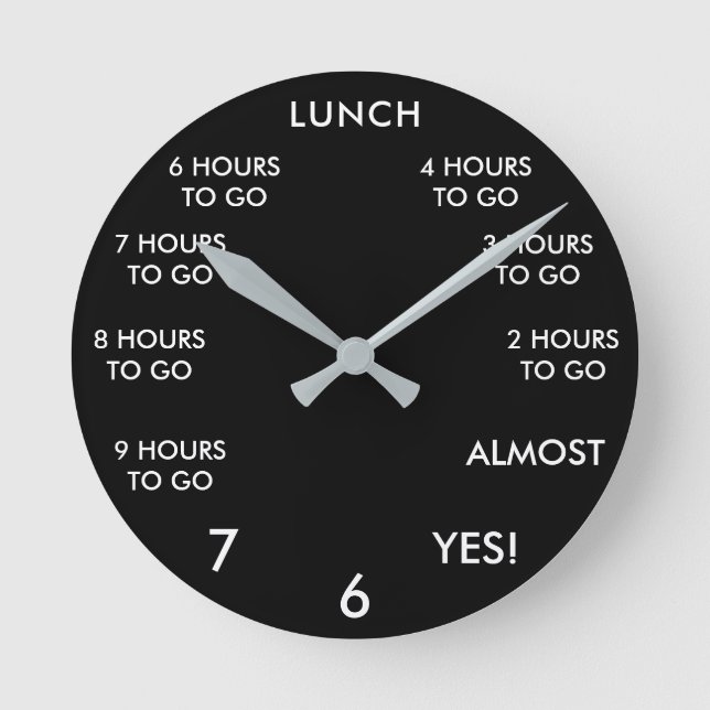 Funny Office Novelty Round Clock (Front)