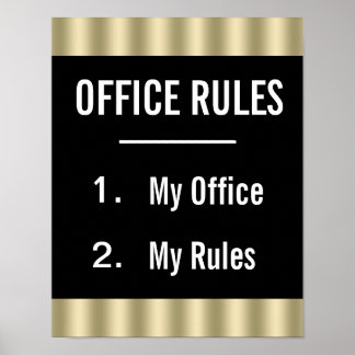 Funny Office Rules Poster