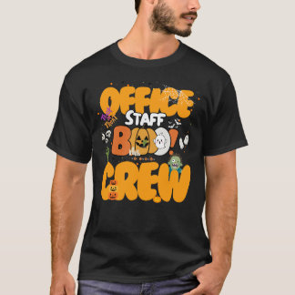 Funny Office Staff Boo! Crew Halloween Party T-Shirt