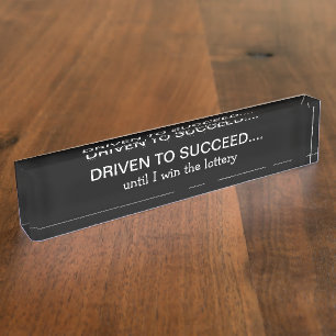 Funny Office Success Desk Name Plates