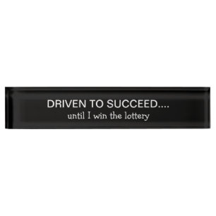 Funny Office Success Desk Name Plates