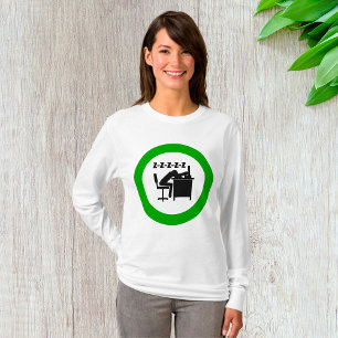 Funny Office Worker Sleeping at Desk  T-Shirt