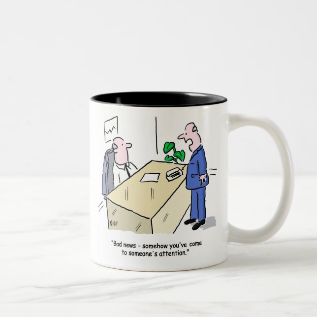 Funny Office Worker Two-Tone Coffee Mug (Right)