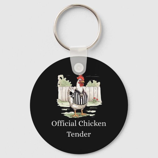 Funny Official Chicken Tender Poultry Lover  Keychain (Front)