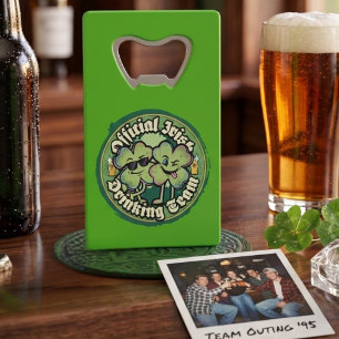 Funny Official Irish Drinking Team Wallet Opener Credit Card Bottle Opener