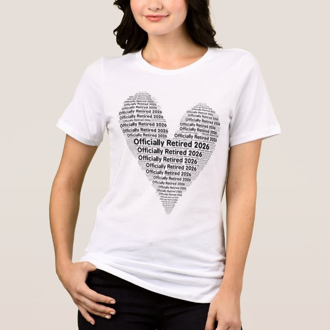 Funny Officially Retired 2026 Tri-Blend Shirt (Front)
