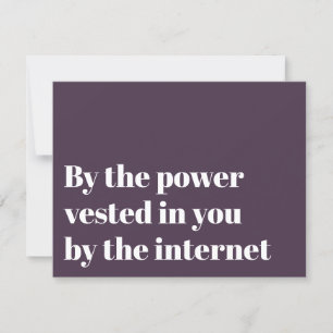 Funny Officiant Proposal Marry Us Invitation