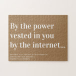 Funny Officiant Proposal Marry Us Jigsaw Puzzle<br><div class="desc">Ask your officiant to marry you with this modern typography officiant proposal card that says: By the power vested in you by the internet,  will you be our officiant?</div>