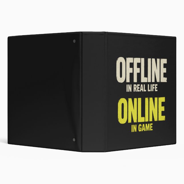 Funny Offline Online Gamer Binder (Background)