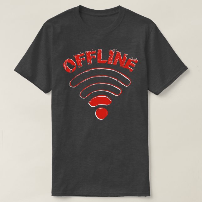 Funny Offline WiFigift T-Shirt (Design Front)