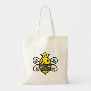 Funny Oh Christmas Bee Oh Christmas Bee Xmas Pajam Tote Bag
