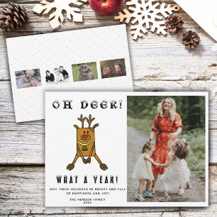 Funny Oh Deer What a Year 2020 Photo Holiday Card