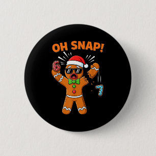 Funny Oh Snap 67 Six Seven Meme Gingerbread Man  2 Inch Round Button