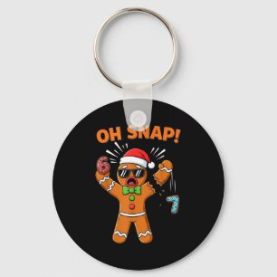 Funny Oh Snap 67 Six Seven Meme Gingerbread Man  Keychain