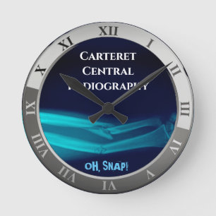 Funny "Oh, Snap" Broken Arm Xray Round Clock
