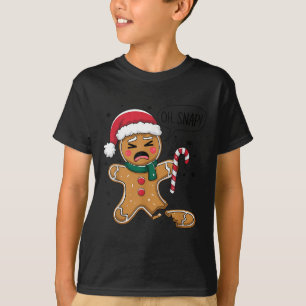 Funny Oh Snap Gingerbread Bakery Christmas Snacks  T-Shirt
