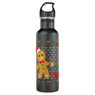 Funny Oh Snap Gingerbread Man Broken Arm Ugly Chri 710 Ml Water Bottle