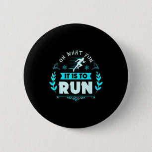 Funny Oh What Fun It Is To Run Cross Country Chris 2 Inch Round Button