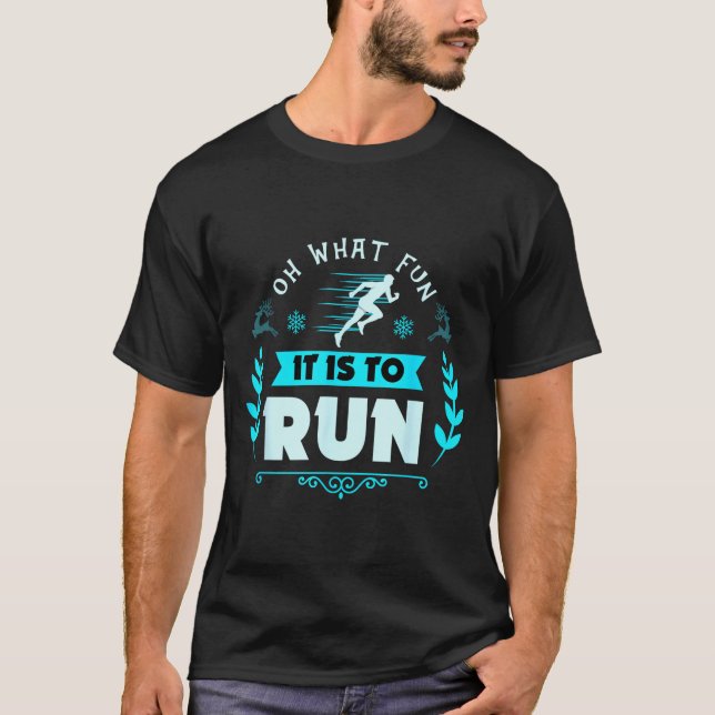 Funny Oh What Fun It Is To Run Cross Country Chris T-Shirt (Front)