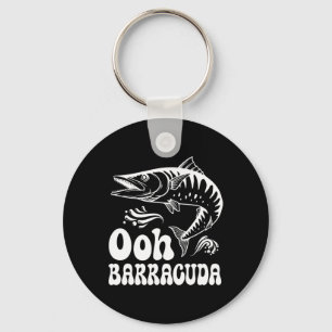 Funny Ohh Barracuda Fishing For Rock Music Lovers  Keychain