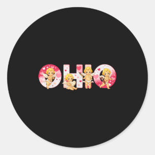 Funny Ohio Cud Midwestern Party O-h-i-o In Valenti Classic Round Sticker
