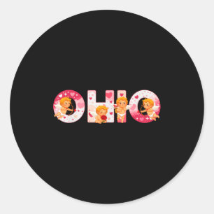 Funny Ohio Cud Midwestern Party O-h-i-o In Valenti Classic Round Sticker