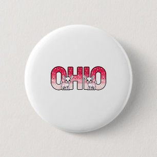 Funny Ohio Deer Midwestern Party O-h-i-o In Valent 2 Inch Round Button