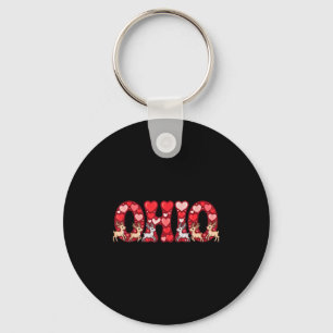 Funny Ohio Deer Midwestern Party O-h-i-o In Valent Keychain