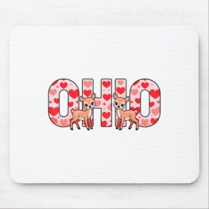 Funny Ohio Deer Midwestern Party O-h-i-o In Valent Mouse Pad