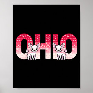 Funny Ohio Deer Midwestern Party O-h-i-o In Valent Poster