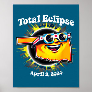 Funny Oklahoma Eclipse Glasses Solar Eclipse Poster