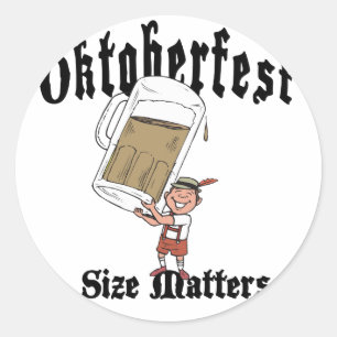 Funny Oktoberfest Drinking Classic Round Sticker