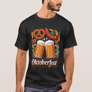 Funny Oktoberfest German Drinking Men Women Vintag T-Shirt