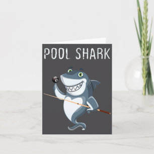 Funny Ol Shark Ol Players Billiard Card