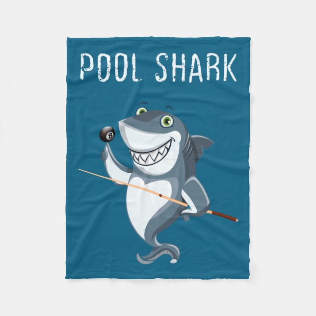 Funny Ol Shark Ol Players Billiard  Fleece Blanket (Front)