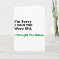 Funny Old Age Birthday Card