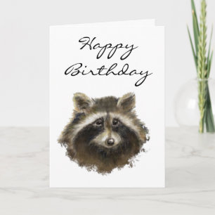 Funny, Old Age, Humour,  Birthday Raccoon Card