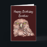 Funny Old Age, Over the Hill Birthday Brother Owl Card<br><div class="desc">Funny Old Age,  Over the Hill Birthday Brother Owl</div>
