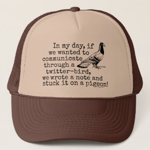 Funny Old Age Twitter Bird Pigeon Trucker Hat