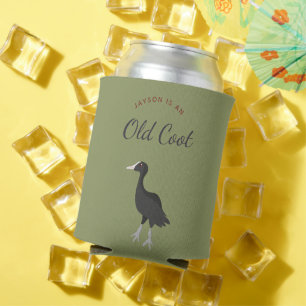 Funny Old Coot Over the Hill Birthday Party Can Cooler